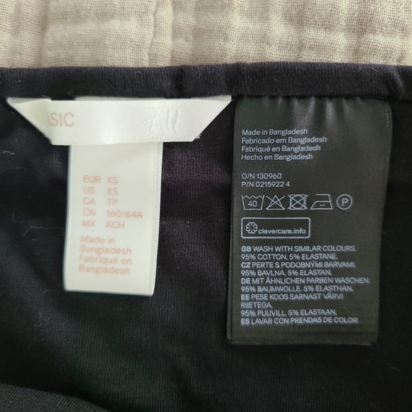 H&M basics stretch jersey pencil skirt, XS - Picture 2 of 2